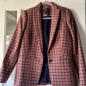 J.Crew Parke Blazer, pink and brown 0